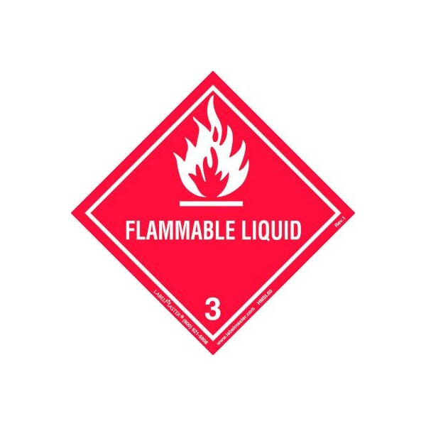 American Labelmark Co LabelMaster HMSL60 Flammable Liquid Label, Worded, PVC-Free Film 500/Roll HMSL60 - main